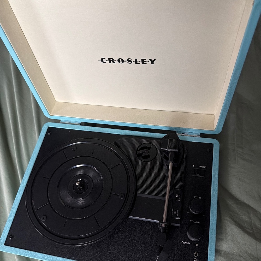 Crosley Vinyl Record Player, Teal, Good